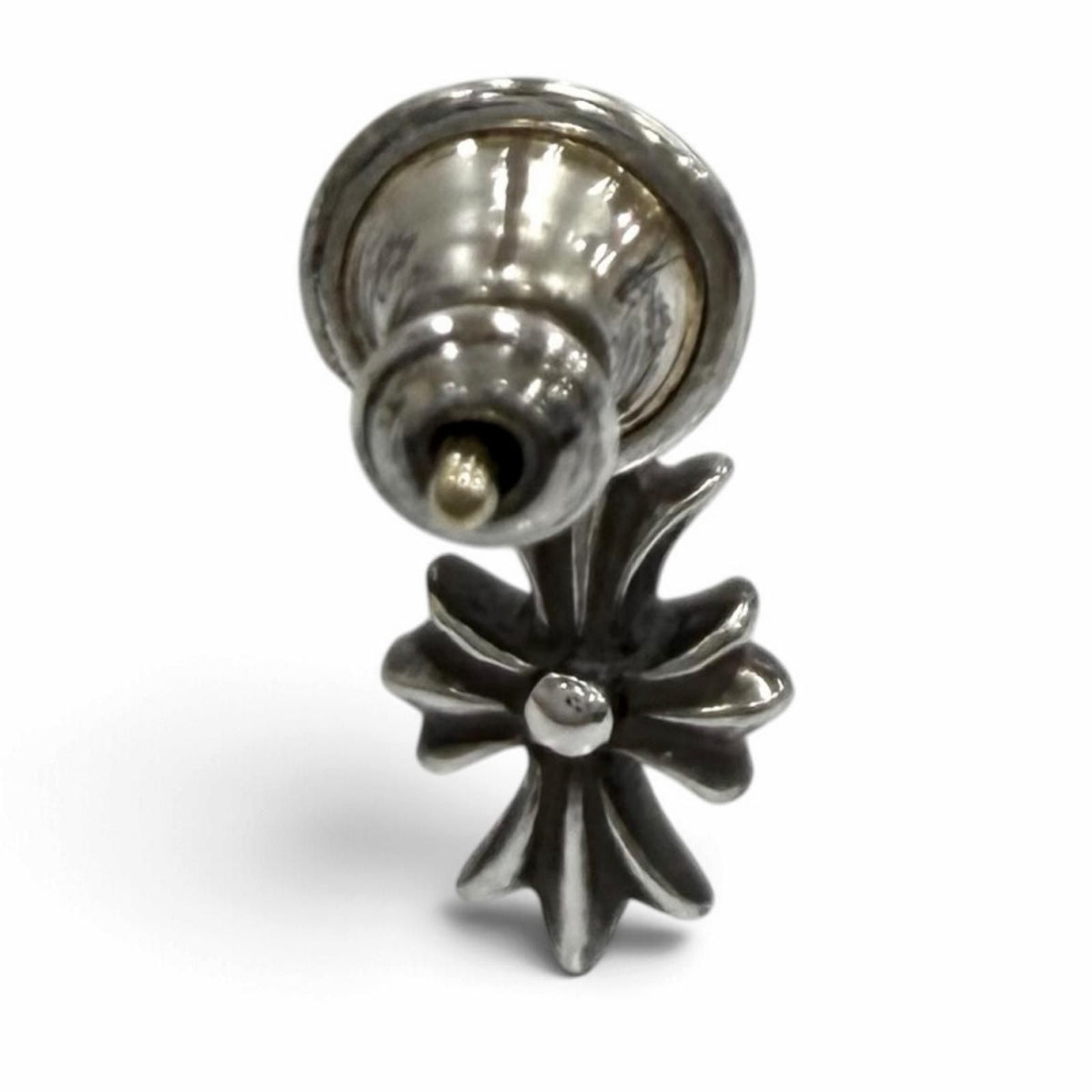 Chrome Hearts Tiny Ech Plus Drop Single Earrings Post 14k Back 925 Sterling — view 4