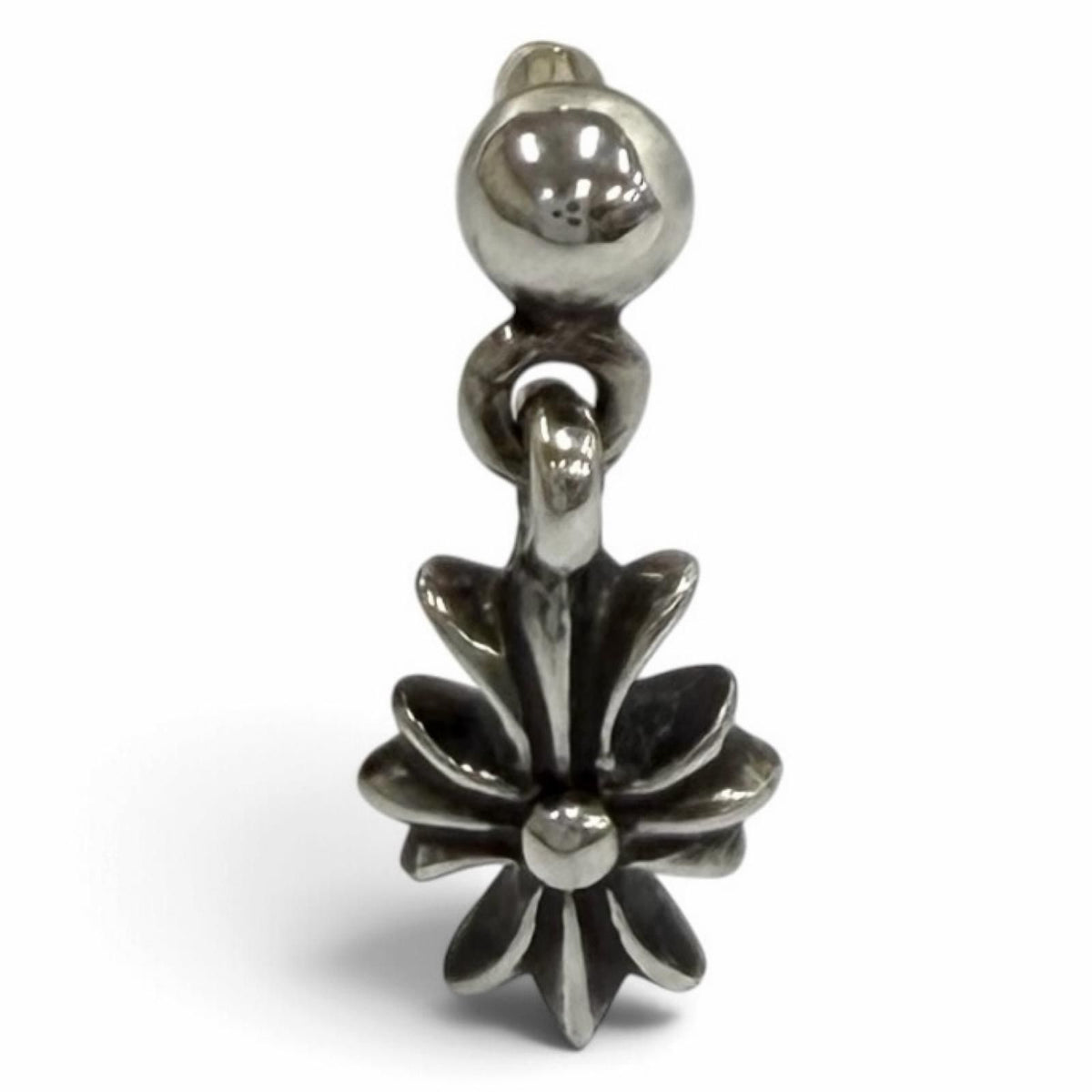 Chrome Hearts Tiny Ech Plus Drop Single Earrings Post 14k Back 925 Sterling