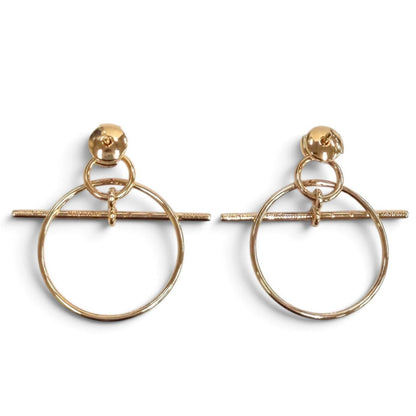 Hermes Earrings Echappee PM Pink Gold — view 3