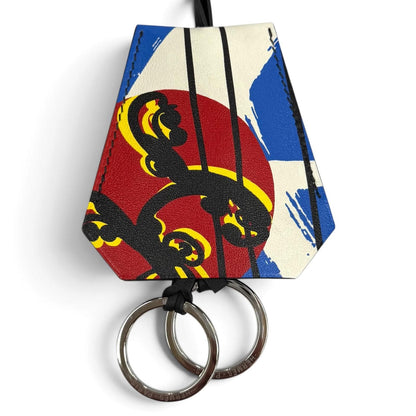 Hermes Clochette Skate Ciel Rouge de Cour Blanc Veau Swift Necklace — view 5