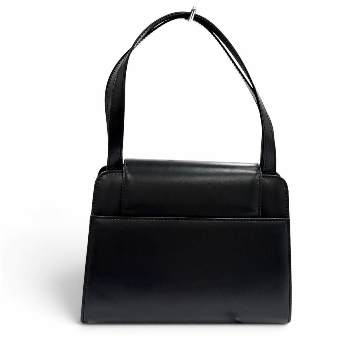 Cartier Sapphire Line Square Leather Handbag Black Gold — view 3