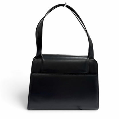 Cartier Sapphire Line Square Leather Handbag Black Gold — view 3