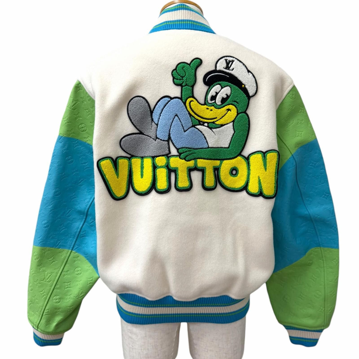 Louis Vuitton Sleeves Leather Rainbow Playground Varsity Jacket 48 — view 2