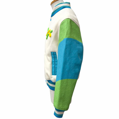 Louis Vuitton Sleeves Leather Rainbow Playground Varsity Jacket 48 — view 4