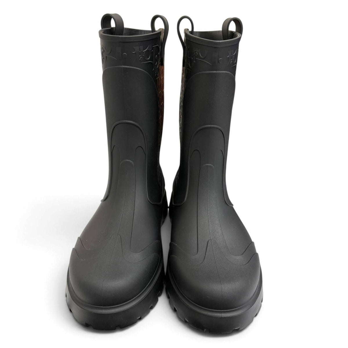 Dior Homme Rubber Garden Oblique Rain Boots Shoes Black — view 2