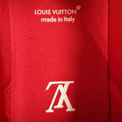 Louis Vuitton LV Trainer Line Leather Damier Low-Top Sneakers Red — view 7