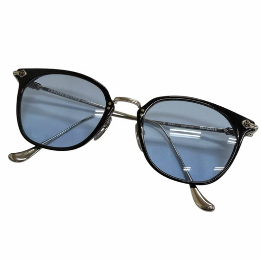Chrome Hearts Shagass Some 925 Sterling Silver Sunglasses Black Blue Lens 51
