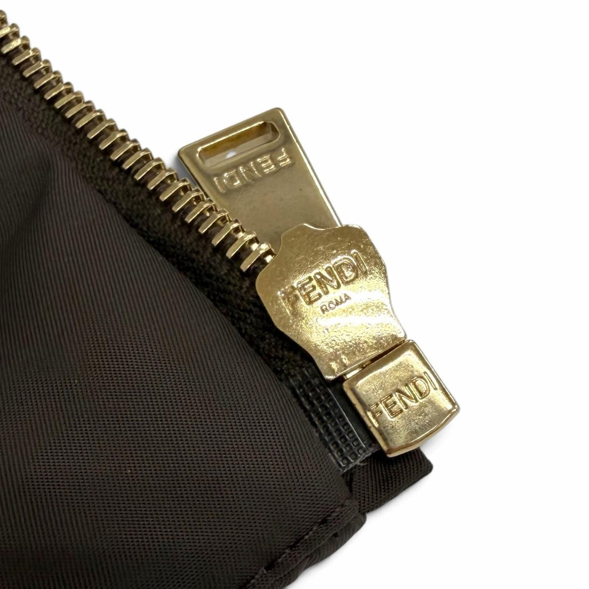 Fendi FF Logo Zucca Pattern Hooded Zip Up Jacket Dark Brown XS — view 7
