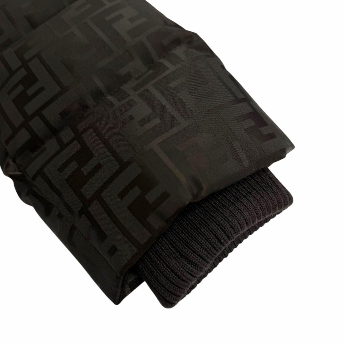 Fendi FF Logo Zucca Pattern Hooded Zip Up Jacket Dark Brown XS — view 6