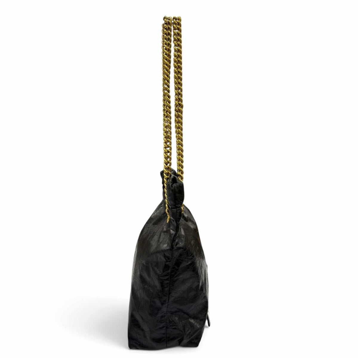 Balenciaga Crush Leather 2-Way Chain Shoulder Bag Tote Black — view 4