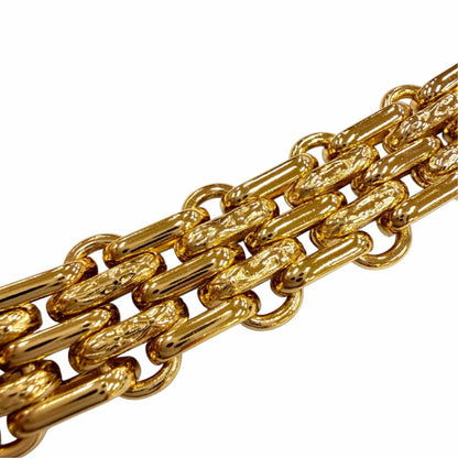 Chanel CC Logo Quilted Bag Motif Choker Necklace Gold — view 6