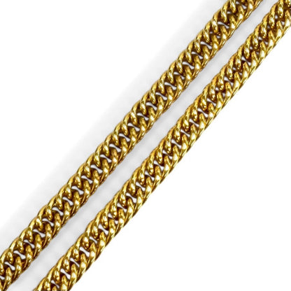 Chanel CC Logo Heart Denim Chain Necklace Navy Gold — view 6