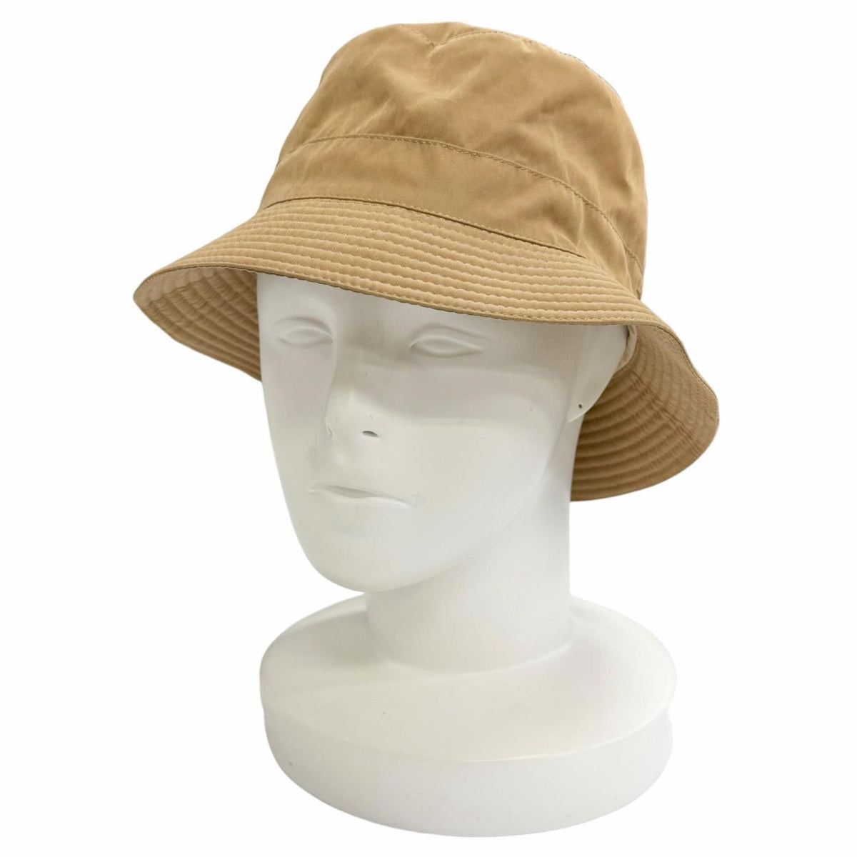 Hermes Harper H Sellier Nylon Bucket Hat Simple Design Brown FR 56