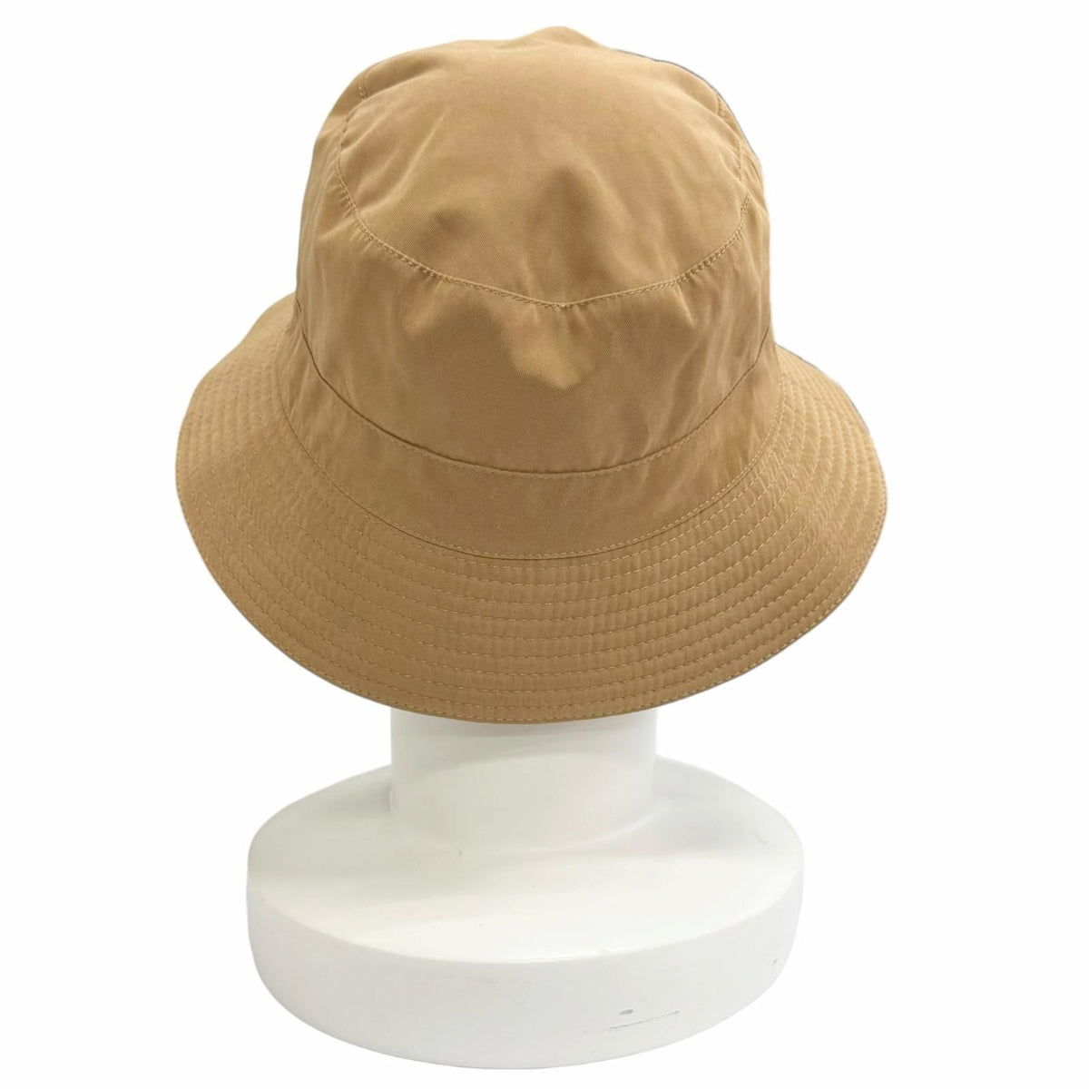 Hermes Harper H Sellier Nylon Bucket Hat Simple Design Brown FR 56 — view 4