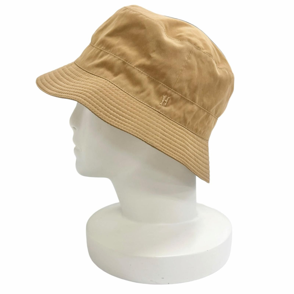 Hermes Harper H Sellier Nylon Bucket Hat Simple Design Brown FR 56 — view 2