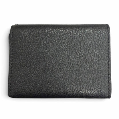 Fendi Selleria Leather Compact Wallet Trifold Black — view 3