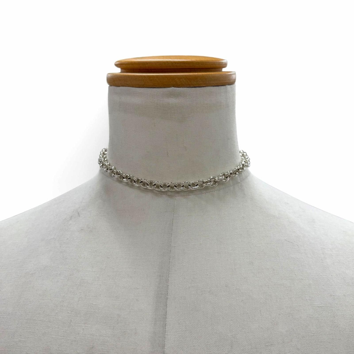 Tiffany & Co 925 Round Link Circle Donut Chain Choker Necklace Silver 40 — view 3