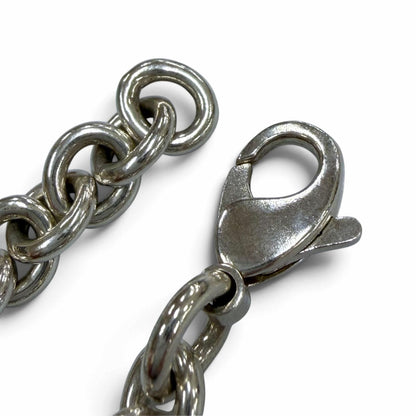 Tiffany & Co 925 Round Link Circle Donut Chain Choker Necklace Silver 40 — view 5