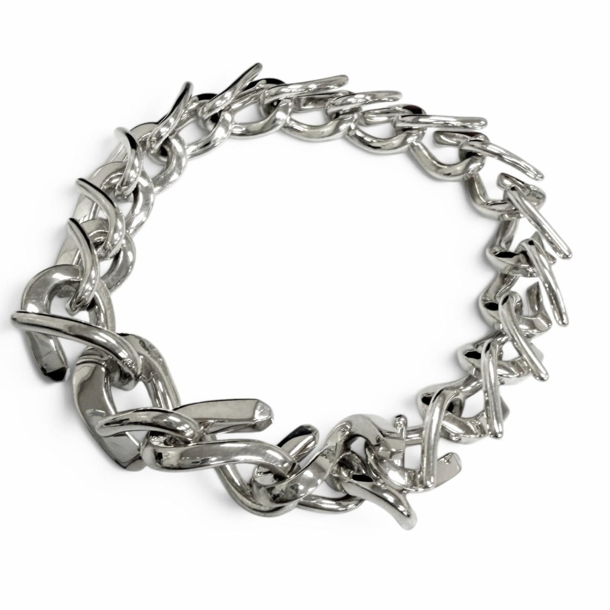 Tiffany & Co Forge Medium Link Bracelet Silver 18