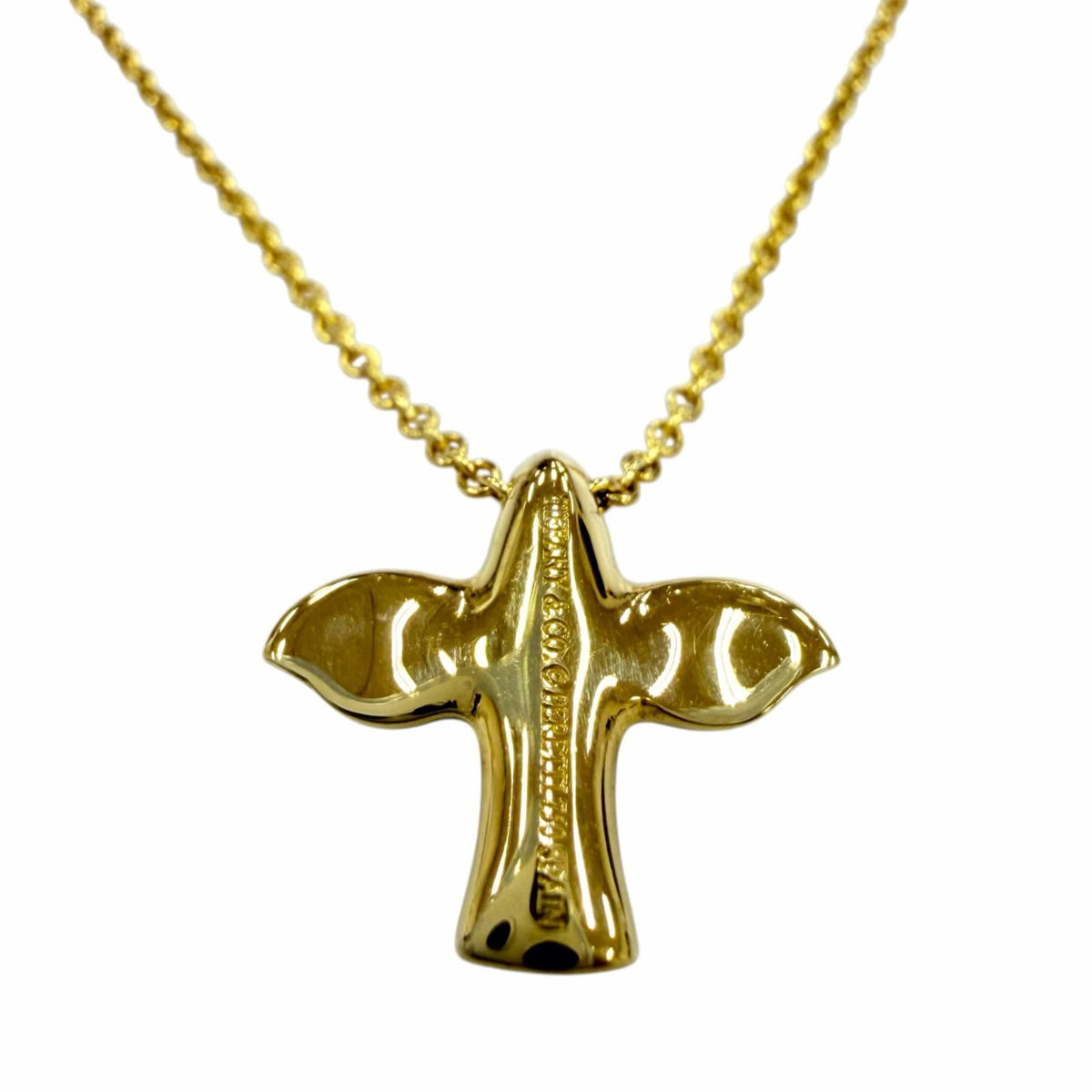 Tiffany & Co Elsa Peretti Bird Cross Pendant Gold — view 3