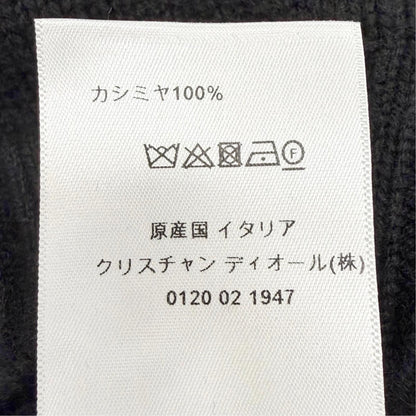 Dior Cashmere 100% Logo Star Sleeve Ruffle Design Short Knit Black IT 40 Sweater — view 8
