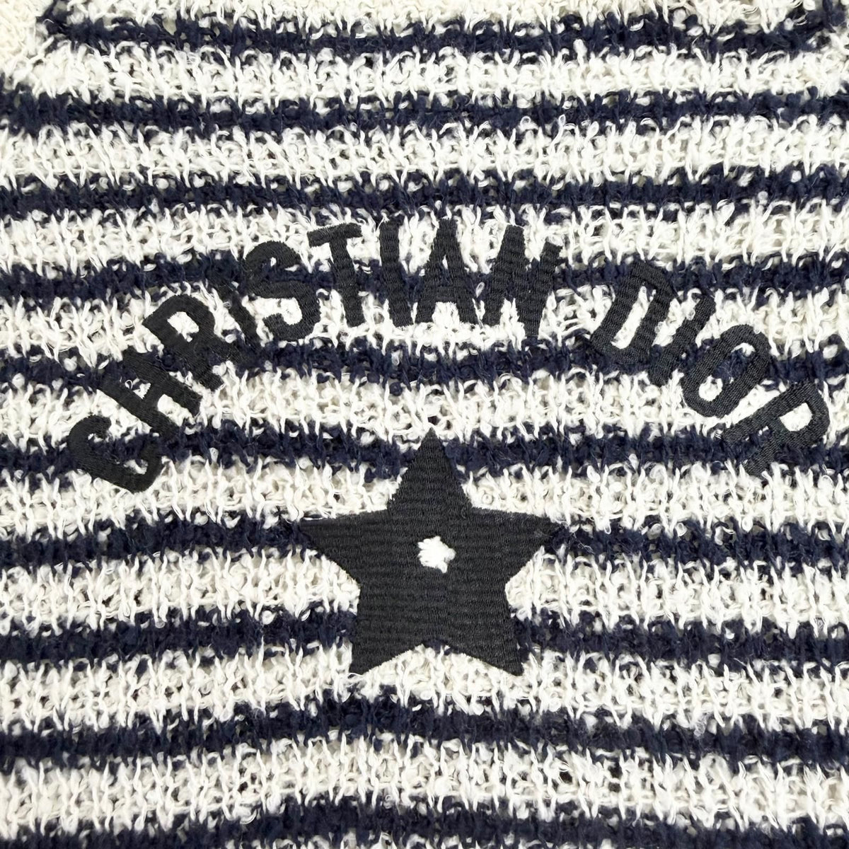 Dior Mariniere Silk Mixed Logo Star Anchor Button Short Sleeve Knit 40 Sweater — view 5