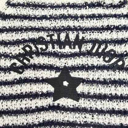 Dior Mariniere Silk Mixed Logo Star Anchor Button Short Sleeve Knit 40 Sweater — view 5