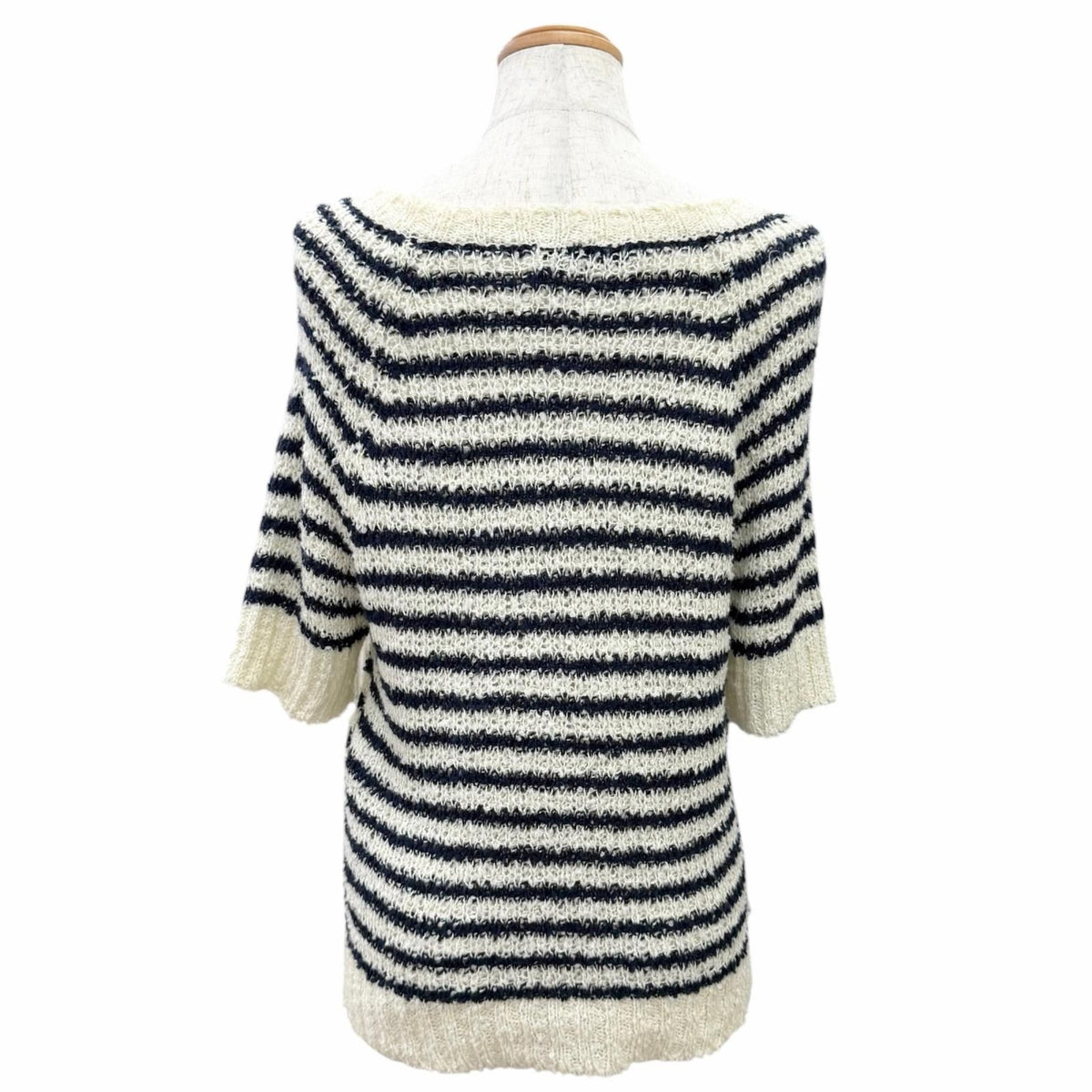 Dior Mariniere Silk Mixed Logo Star Anchor Button Short Sleeve Knit 40 Sweater — view 4