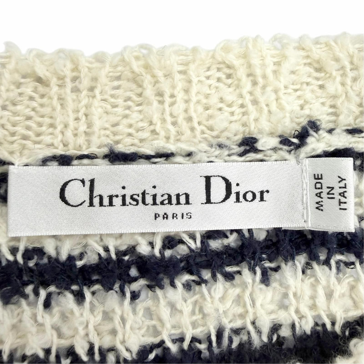 Dior Mariniere Silk Mixed Logo Star Anchor Button Short Sleeve Knit 40 Sweater — view 7