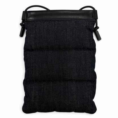 Moncler Puffy Phone Case Leather Logo Shoulder Bag Indigo — view 4