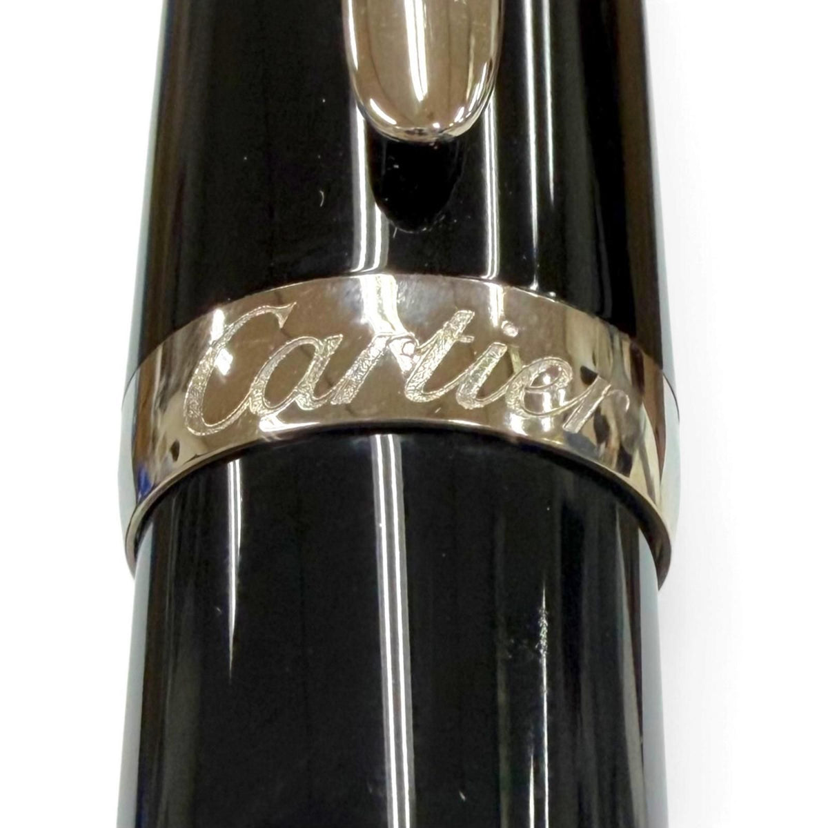 Cartier Roadster de Blue Gemstone Twist Ballpoint Pen Black Silver Handwriting — view 6
