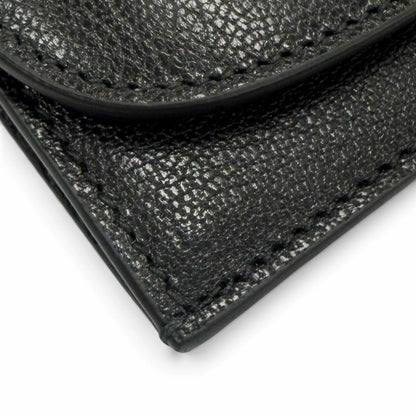 Gucci Leather Bamboo Business Card Case Black — view 3