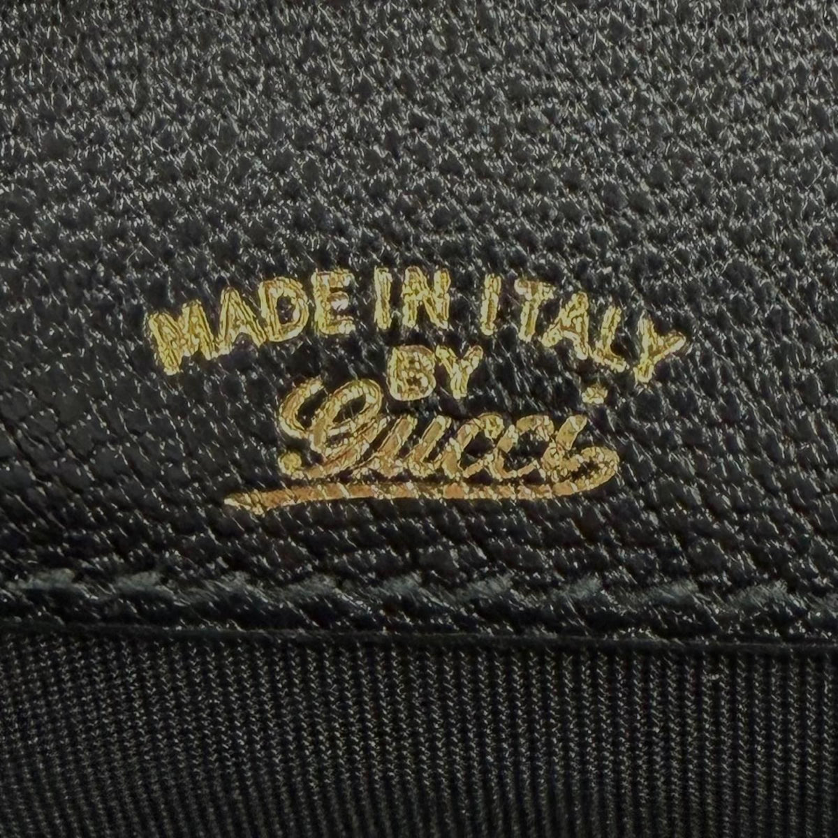 Gucci Leather Bamboo Business Card Case Black — view 7