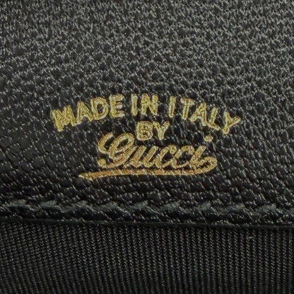 Gucci Leather Bamboo Business Card Case Black — view 7