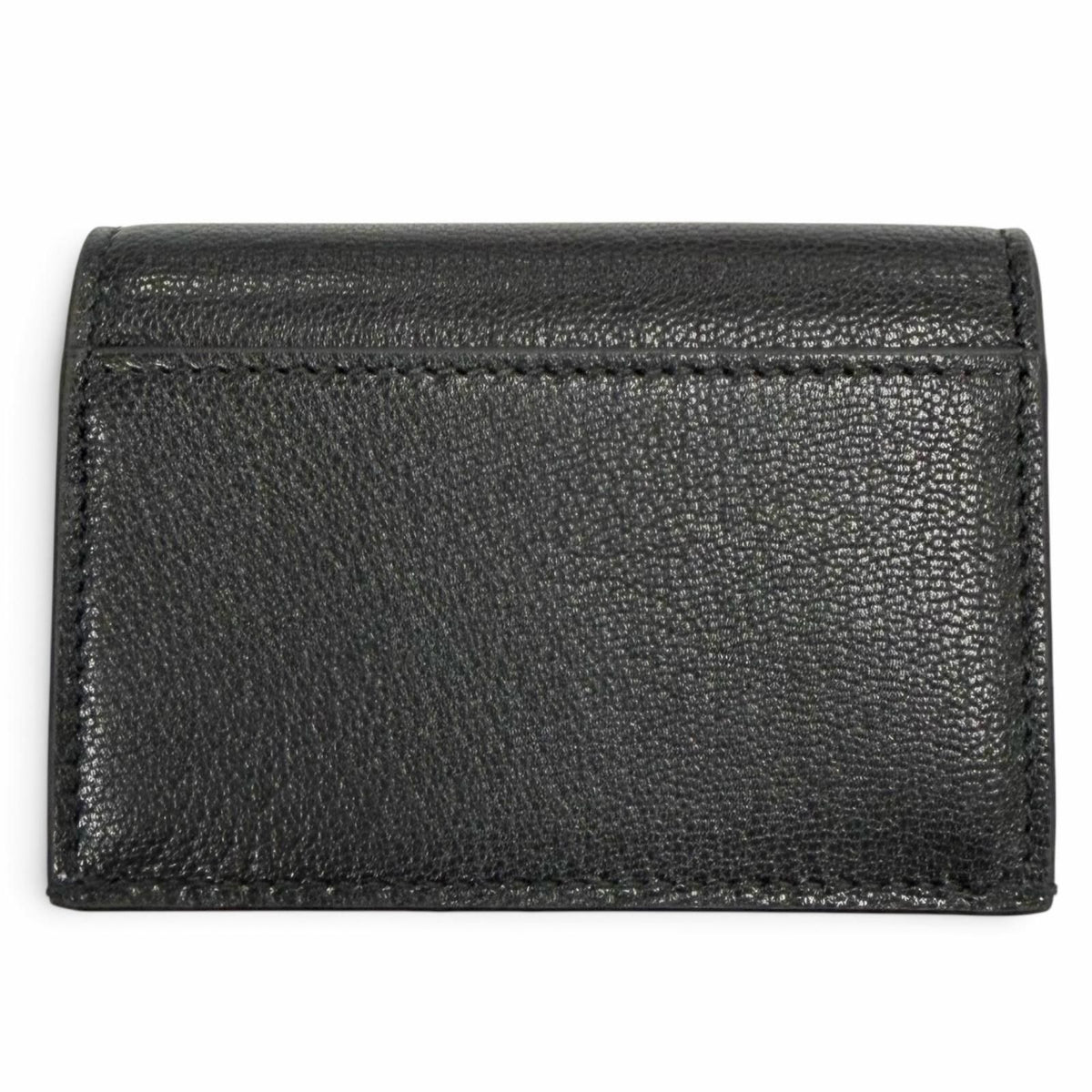 Gucci Leather Bamboo Business Card Case Black — view 2