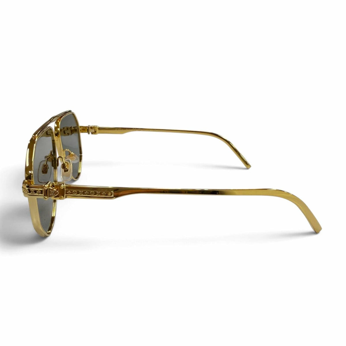 Louis Vuitton LV Flash Monogram Two Bridge Pilot Shape Sunglasses Eyewear — view 4