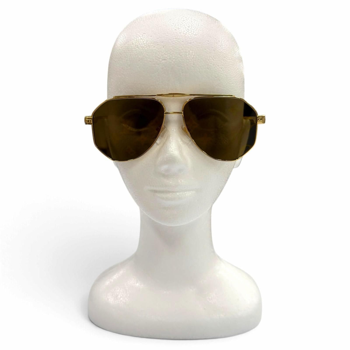 Louis Vuitton LV Flash Monogram Two Bridge Pilot Shape Sunglasses Eyewear — view 3