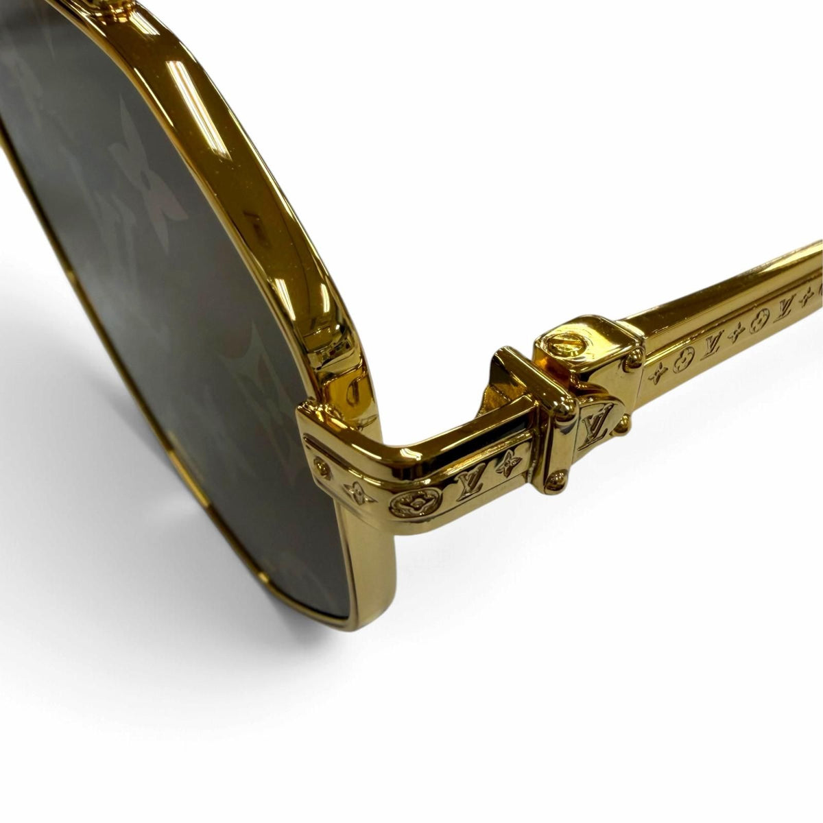 Louis Vuitton LV Flash Monogram Two Bridge Pilot Shape Sunglasses Eyewear — view 7