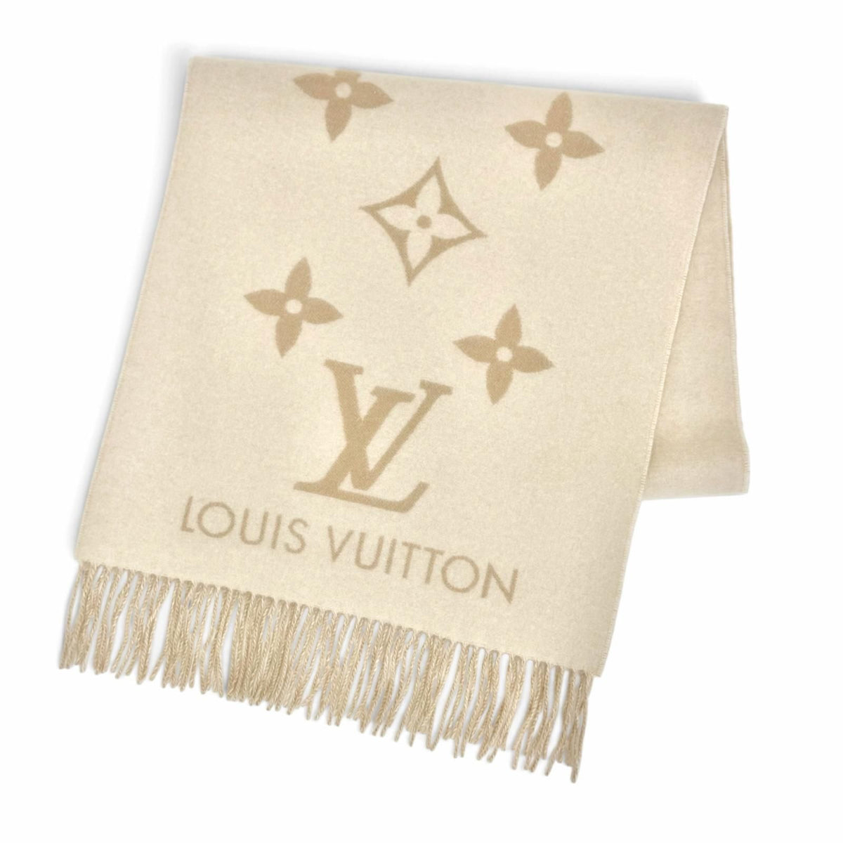Louis Vuitton Scarf Reykjavik Cashmere 100% Monogram Giant Pattern