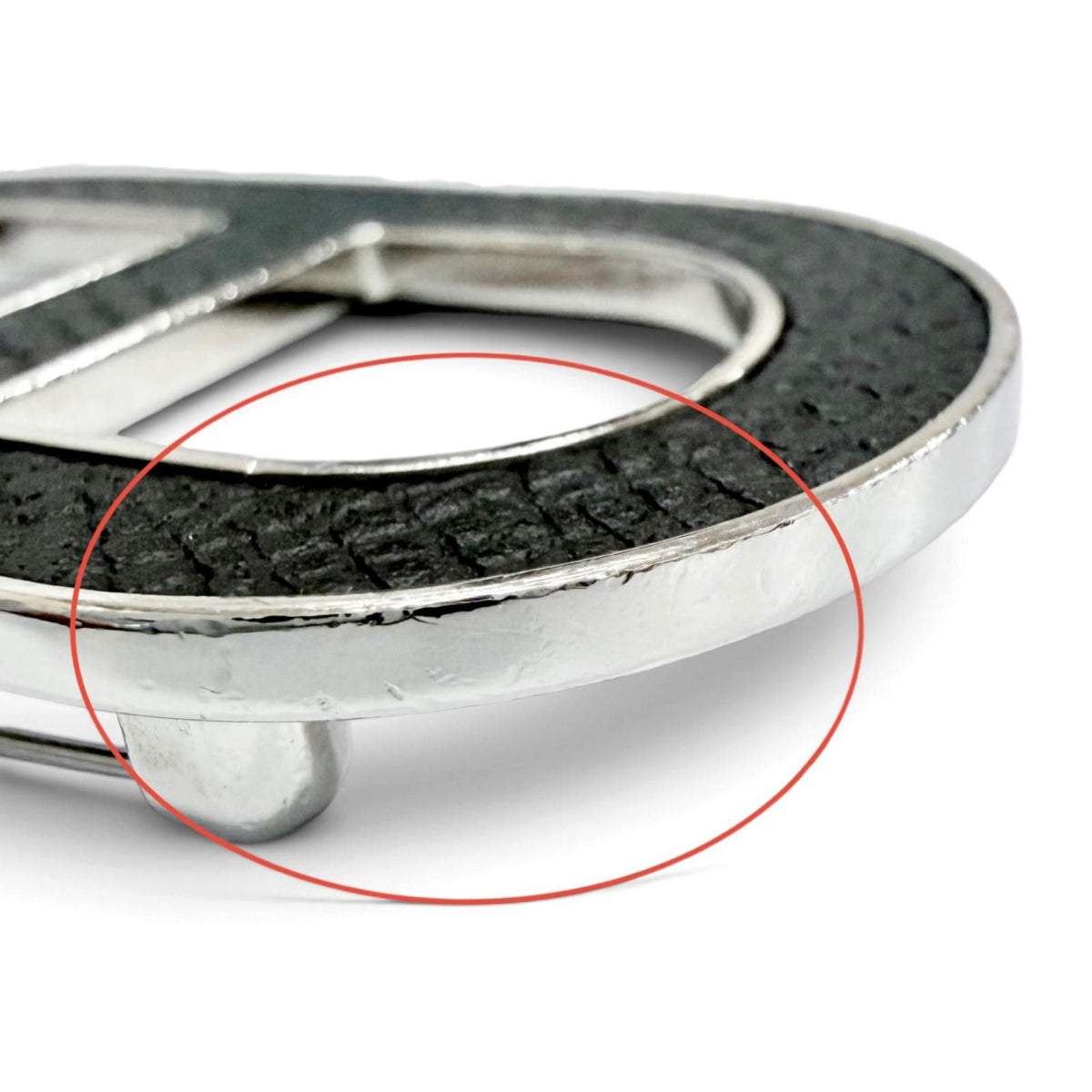 Hermes Chaine D'ancre Brooch Leather Silver Black — view 8