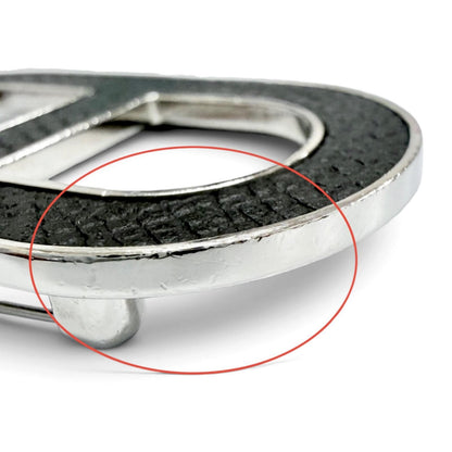 Hermes Chaine D'ancre Brooch Leather Silver Black — view 8