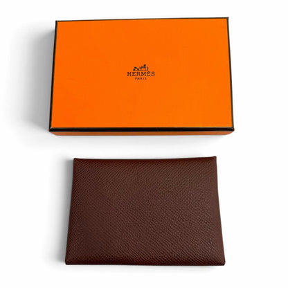 Hermes Calvi Duo Veau Epsom Terre Coin Purse — view 2