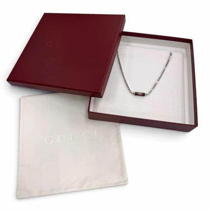 Gucci Web Line Sherry Stripe Detail Necklace — view 2