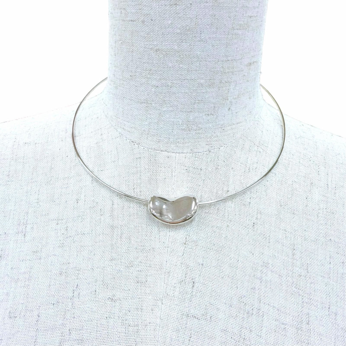 Tiffany & Co Elsa Peretti Bean Choker 925 Necklace Silver — view 2