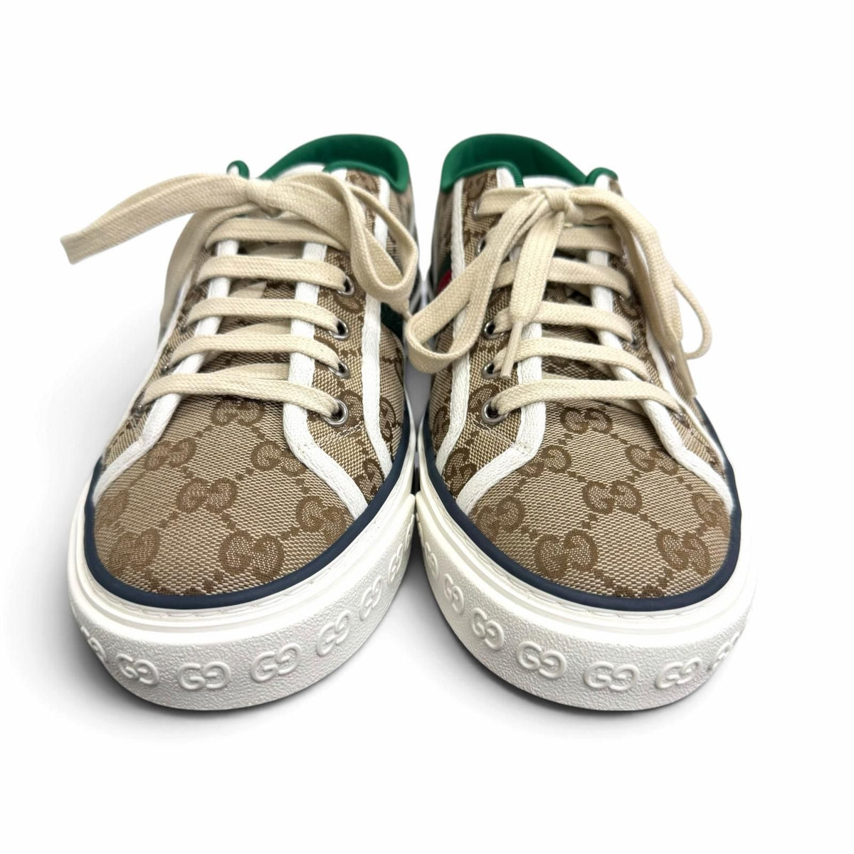 Gucci GG Canvas Tennis Sherry Line Low-Top Sneakers Beige 6.5 — view 3