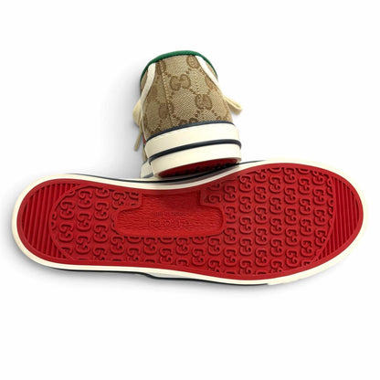 Gucci GG Canvas Tennis Sherry Line Low-Top Sneakers Beige 6.5 — view 5