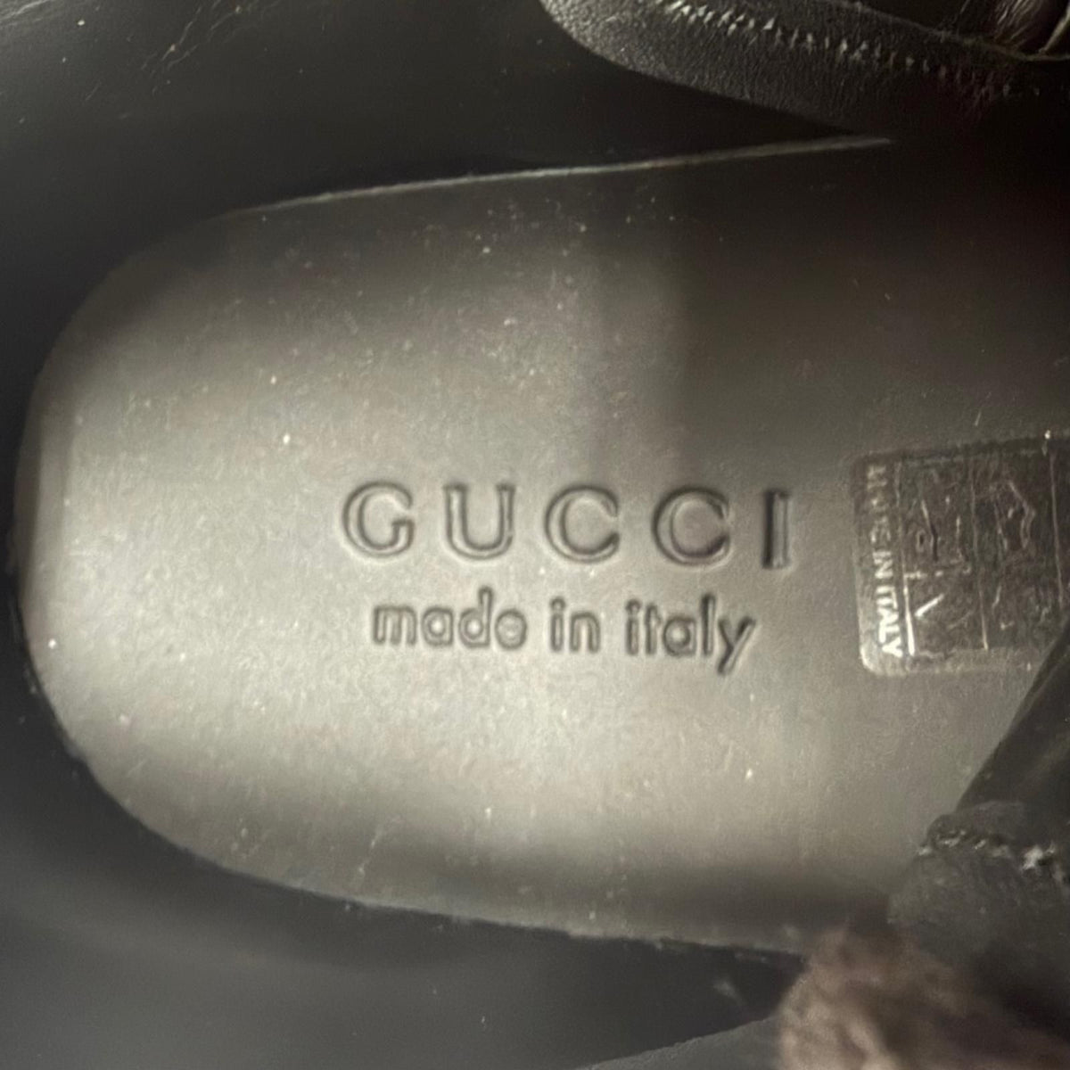 Gucci GG Canvas Leather Lace-up High Top Sneakers Black 7.5 — view 8
