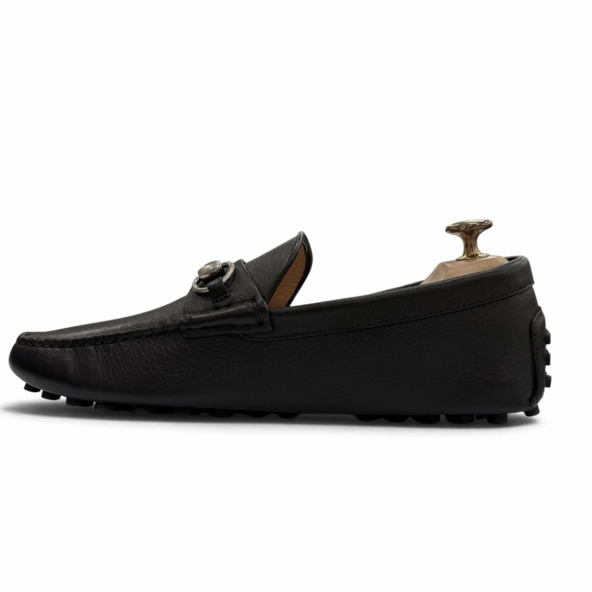 Gucci Horsebit Leather Shoes Loafers Driving Black 7 — view 6