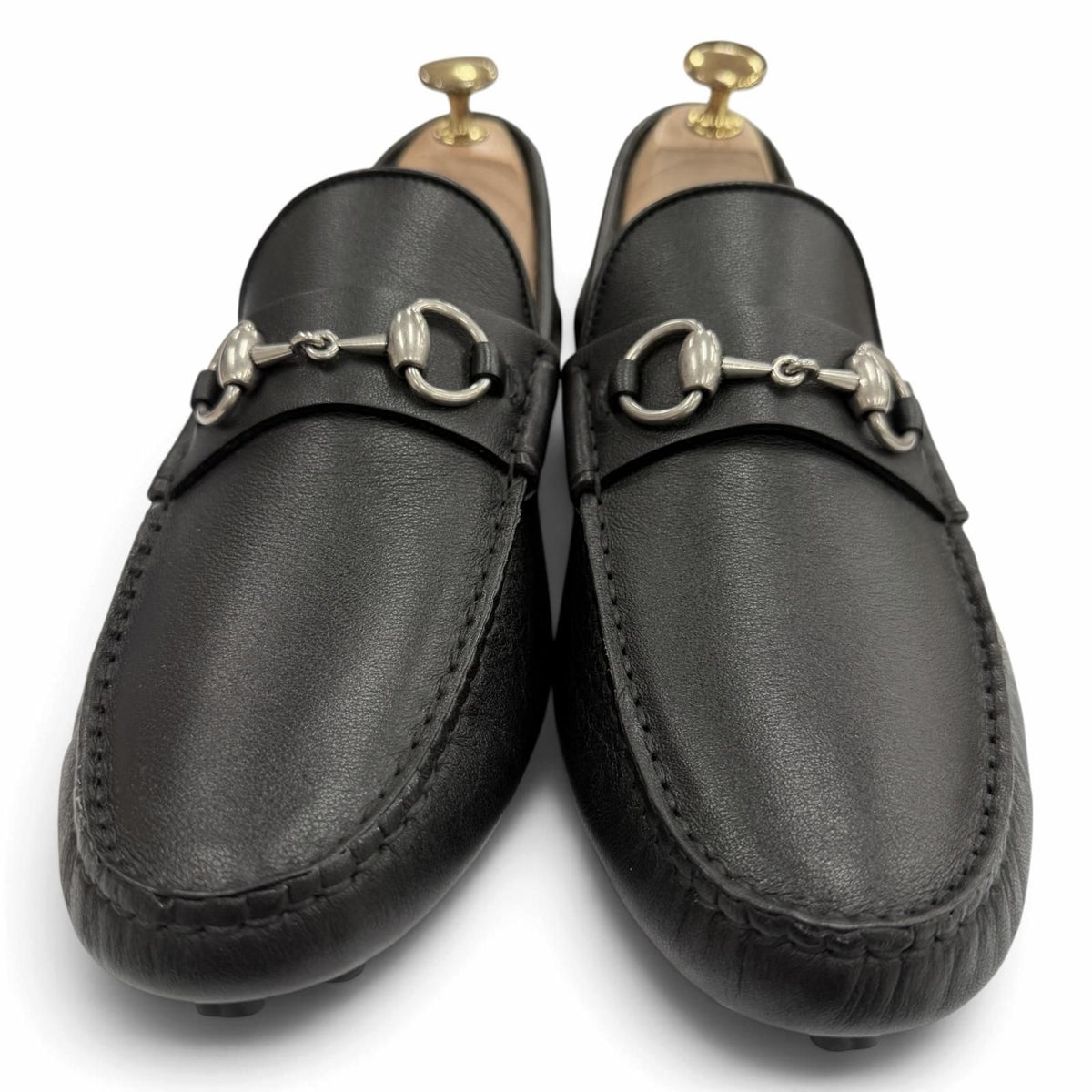 Gucci Horsebit Leather Shoes Loafers Driving Black 7 — view 3