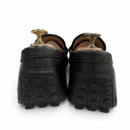 Gucci Horsebit Leather Shoes Loafers Driving Black 7 — view 4